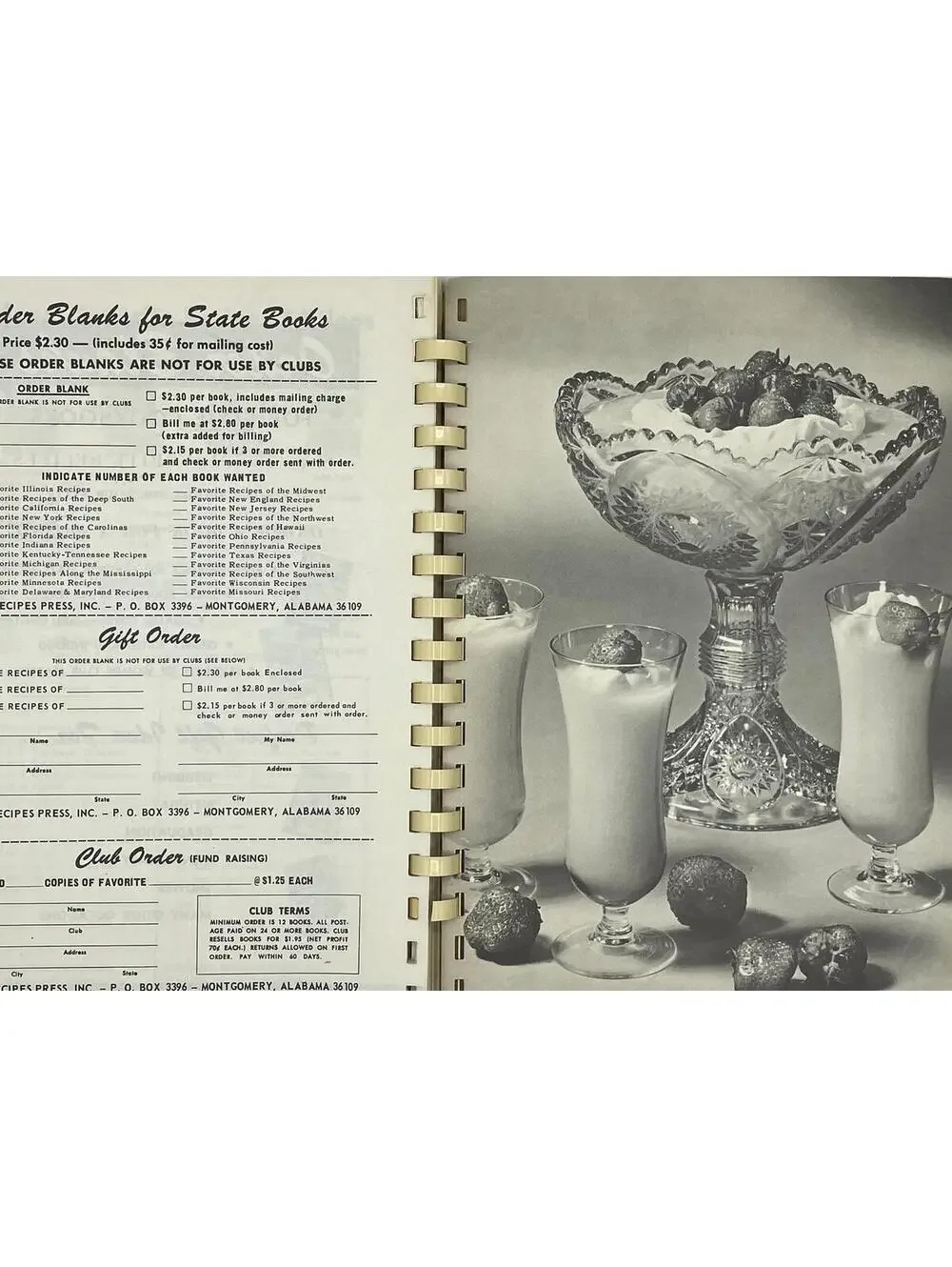 Vintage 1964 Cookbook: My Favorite Recipes, Spiral Bound Recipe Keeper